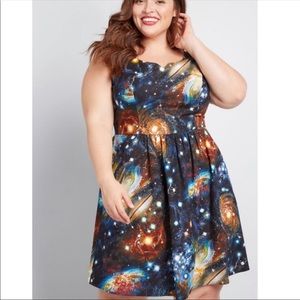 ModCloth galaxy celestial Outer Space print dress 3X plus
